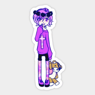 Pastel Goth Vampire Sticker